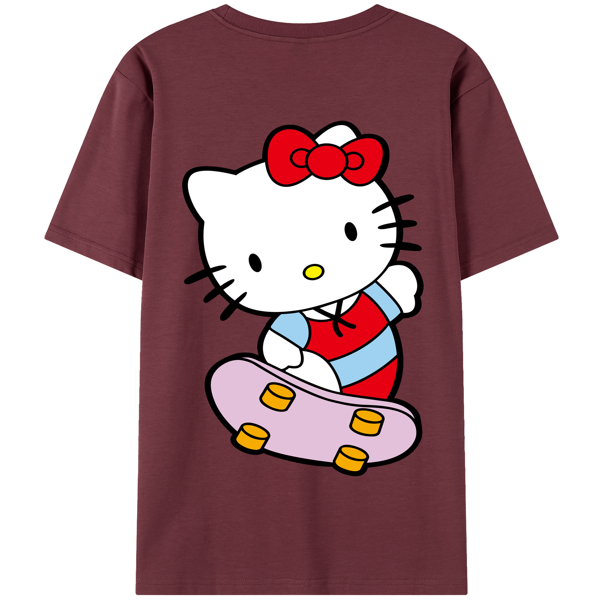 （画像用） Hello Kitty ハローキティ 綿100％半袖Tシャツ（背面プリント）